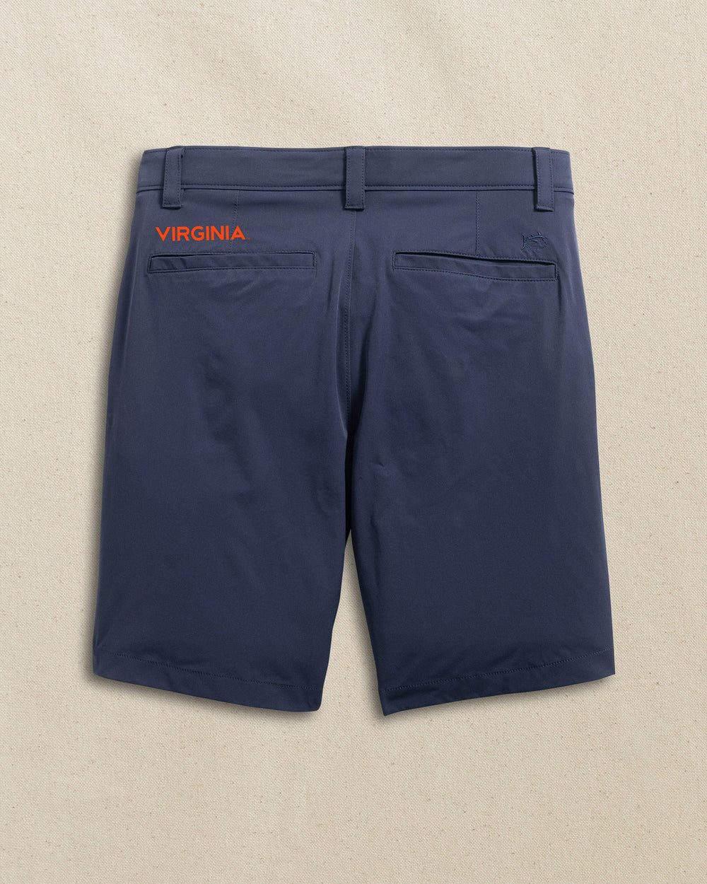 The back view of the Southern Tide UVA Cavaliers brrr°®-die 8" Performance Short by Southern Tide - True Navy
