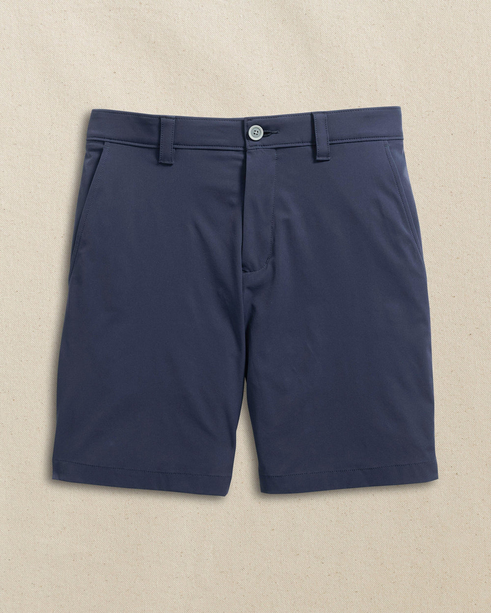 The front view of the Southern Tide UVA Cavaliers brrr°®-die 8" Performance Short by Southern Tide - True Navy