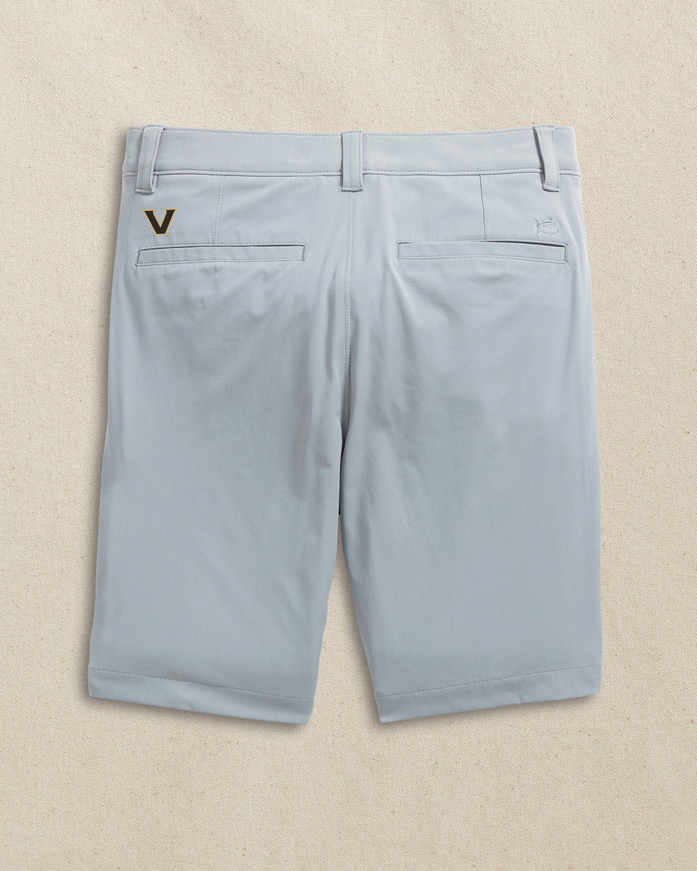 The back view of the Southern Tide Vanderbilt Commodores brrr°®-die 8" Performance Short by Southern Tide - Steel Grey