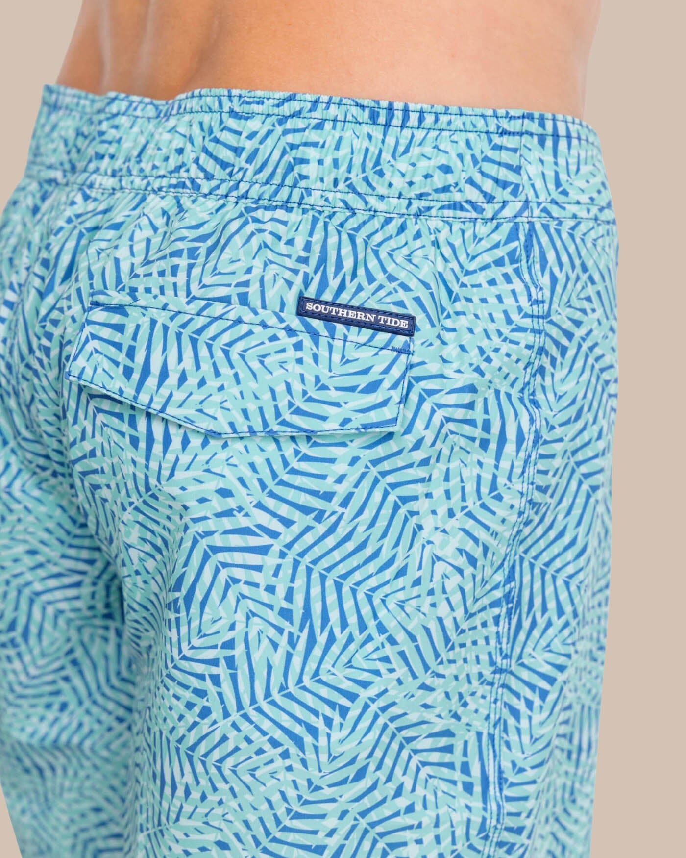 BLUE SKY INN palm-tree print swim shorts - Orange