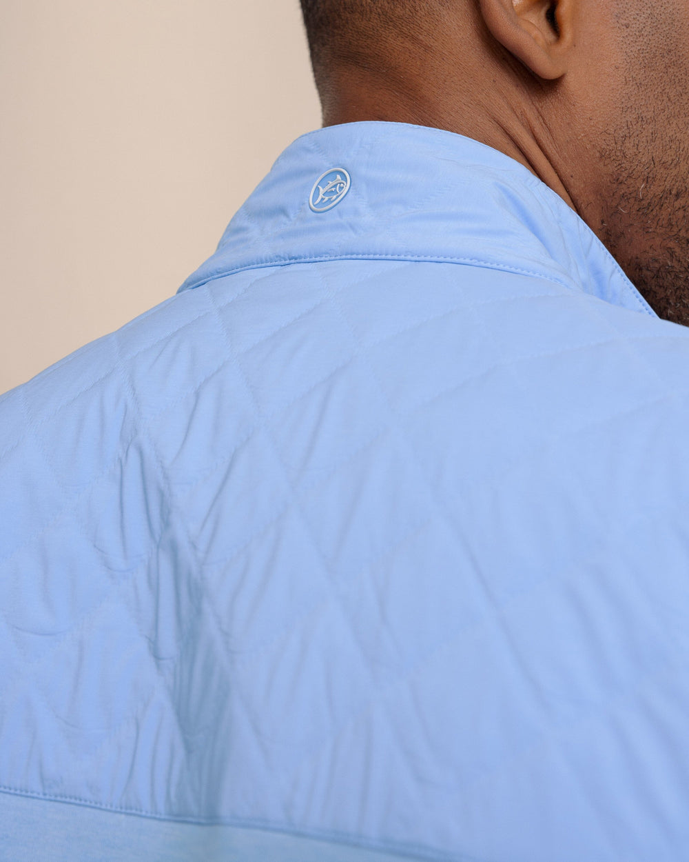 The detail view of the Southern Tide Waterfront Quilted Vest by Southern Tide - Ocean Channel