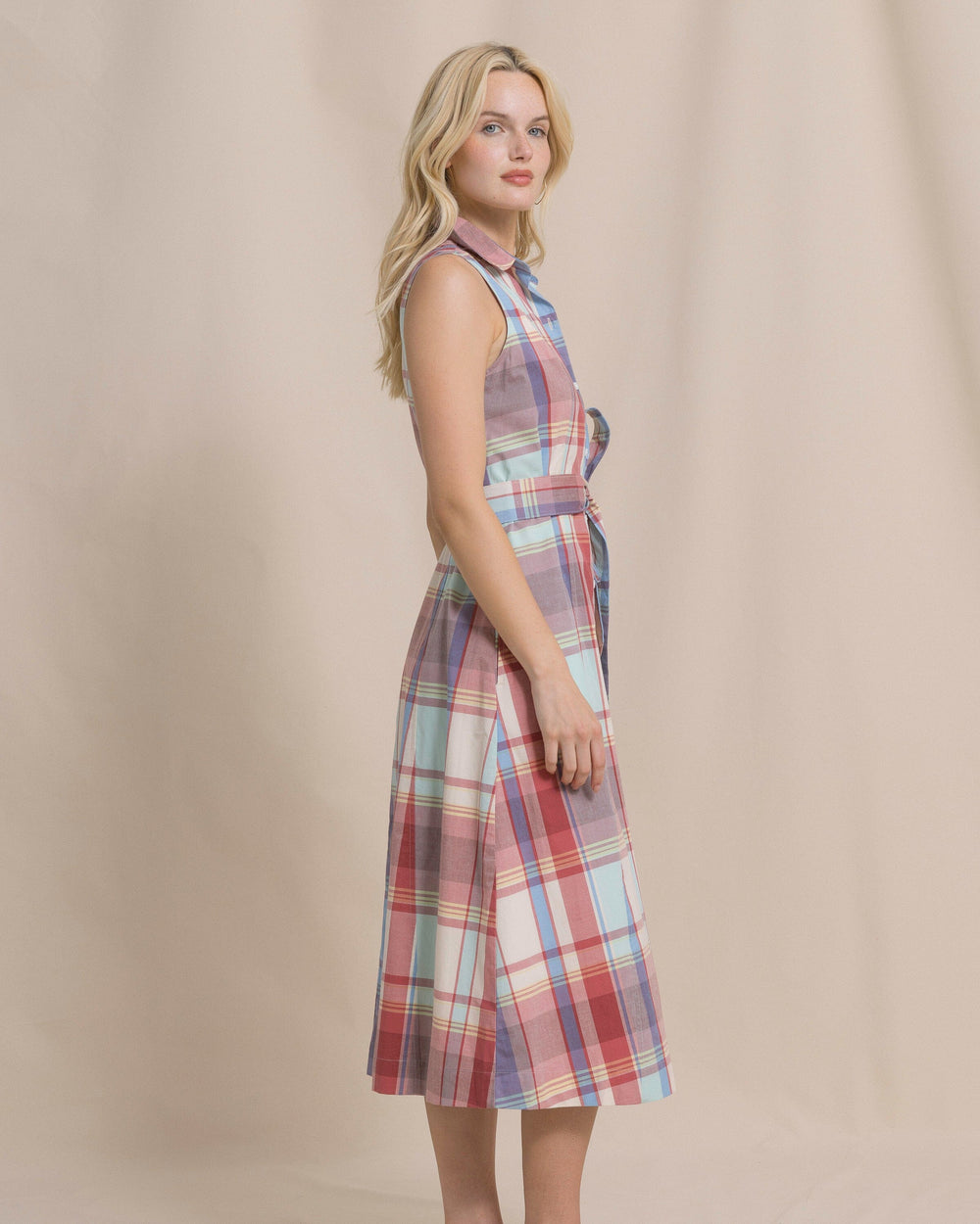women midi dress Julie Thanks to an elegant knot detail at the waist PRETTYGARDEN Women's Fall Spring Midi