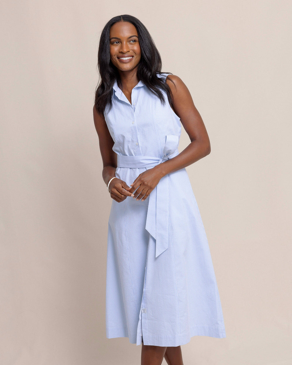 Whitley Seersucker Midi Dress W_Dresses Southern Tide 