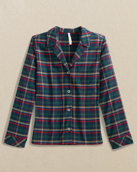 Women's Partridgeberry Plaid Lounge Shirt | Southern Tide