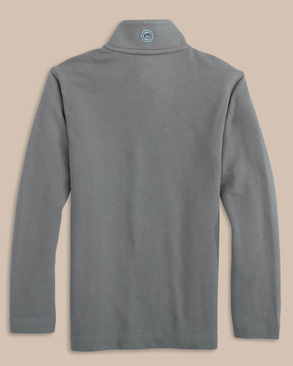 The back view of the Southern Tide Youth McLain Quarter Zip by Southern Tide - Shadow Grey