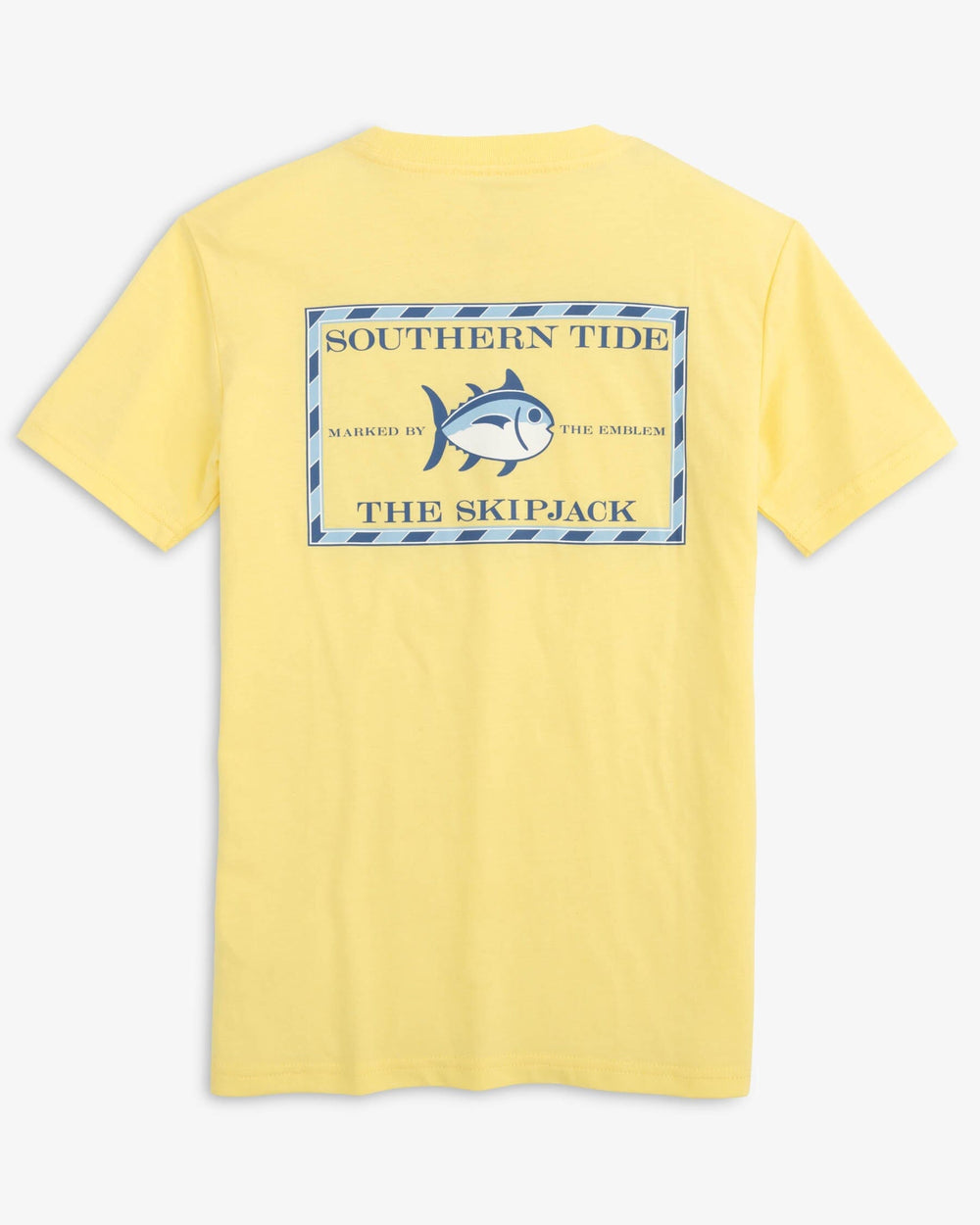 The back view of the Southern Tide Youth Original Skipjack T-Shirt by Southern Tide - Tuscan Sun