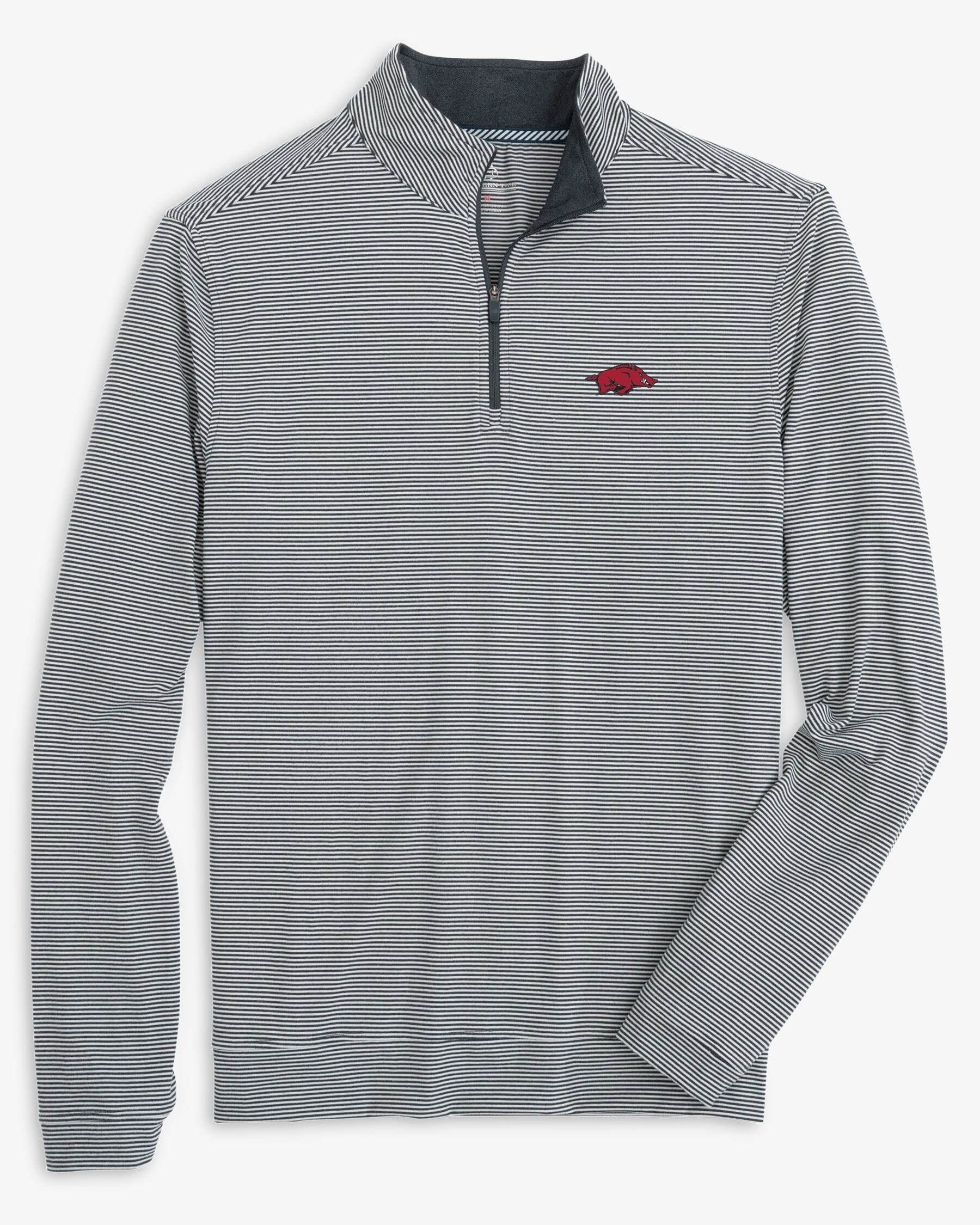 Men's Arkansas Razorbacks Stripe Heather Quarter Zip | Southern Tide