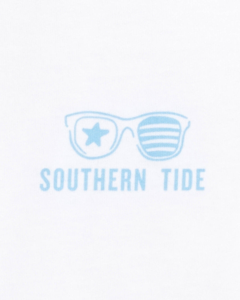 The detail view of the Southern Tide American Skipjack BBQ T-shirt by Southern Tide - Classic White