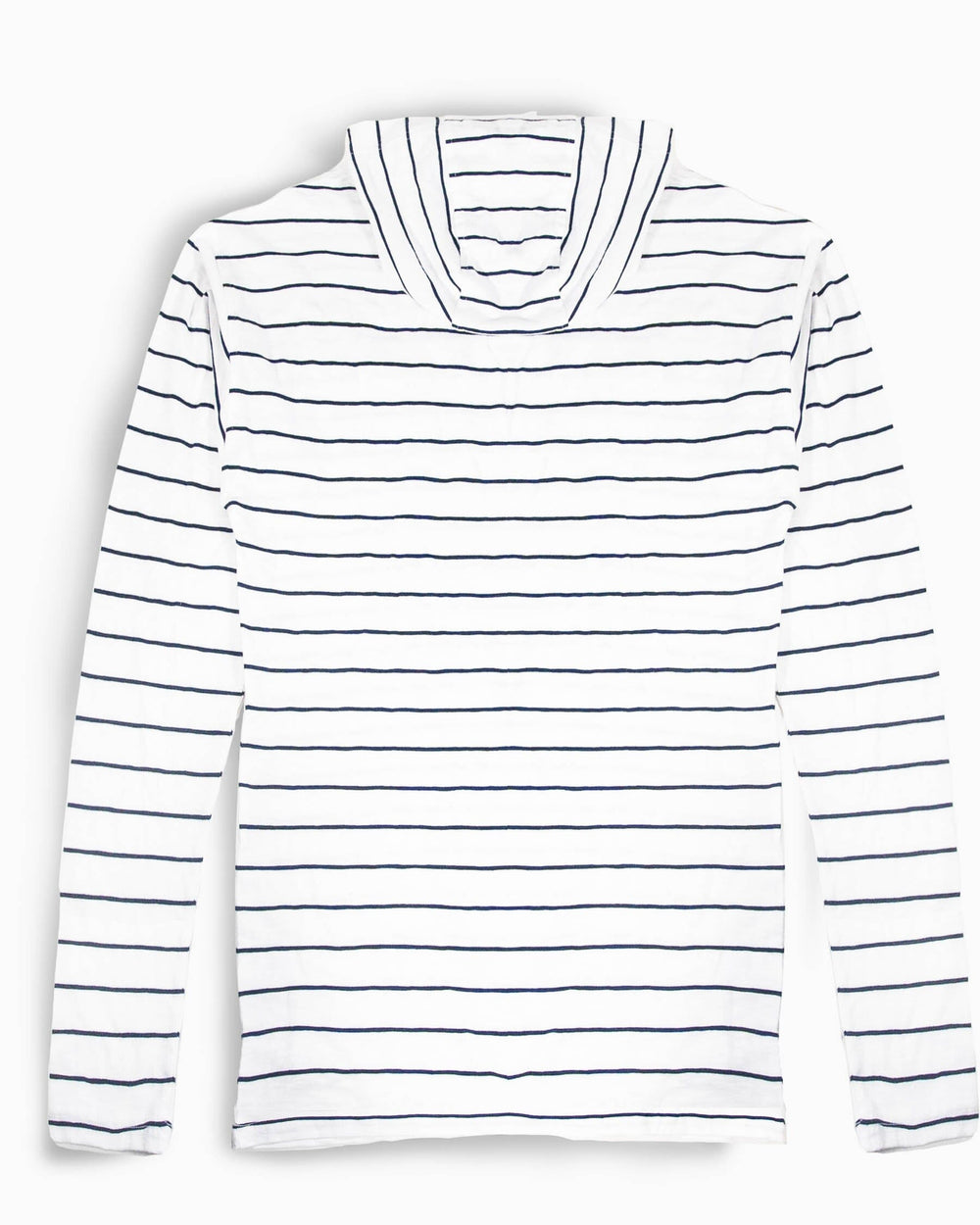 The back view of the Andreas Striped Sun Farer Hoodie by Southern Tide - Classic White