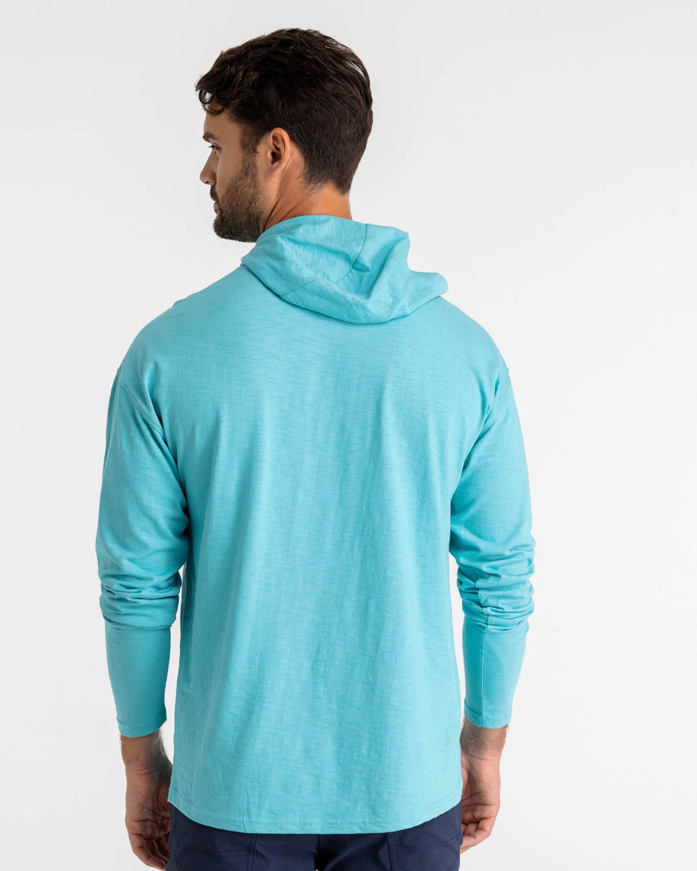 The back view of the Southern Tide Andreas Sun Farer Hoodie by Southern Tide - Tidal Wave