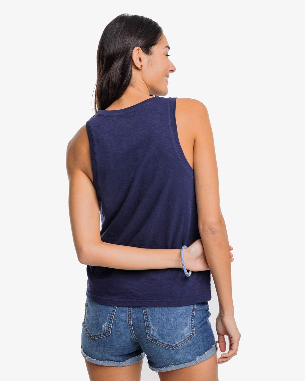 The back view of the Southern Tide Avah Sun Farer Tank by Southern Tide - Nautical Navy