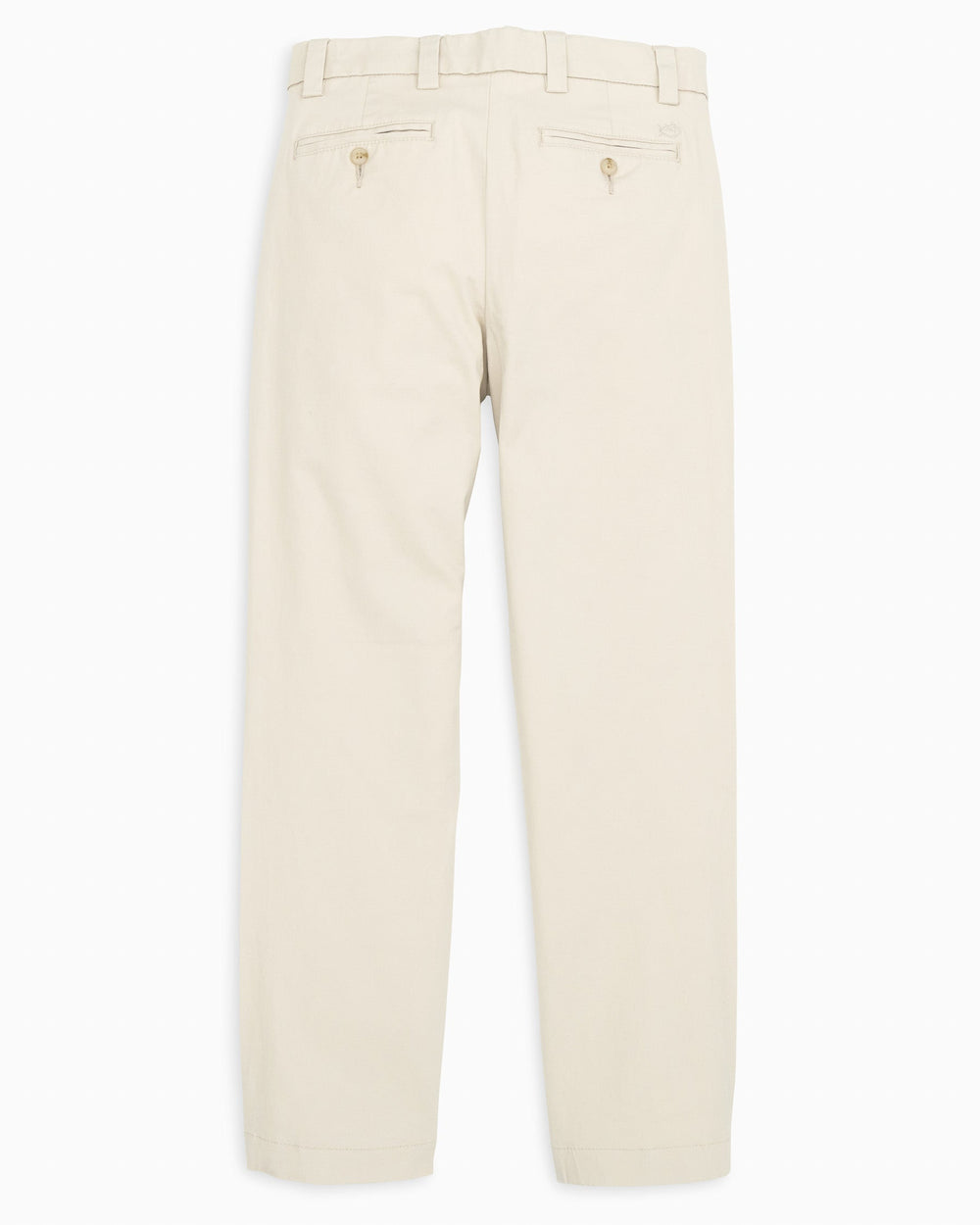 The back view of the Boys Channel Marker Pant by Southern Tide - Light Khaki