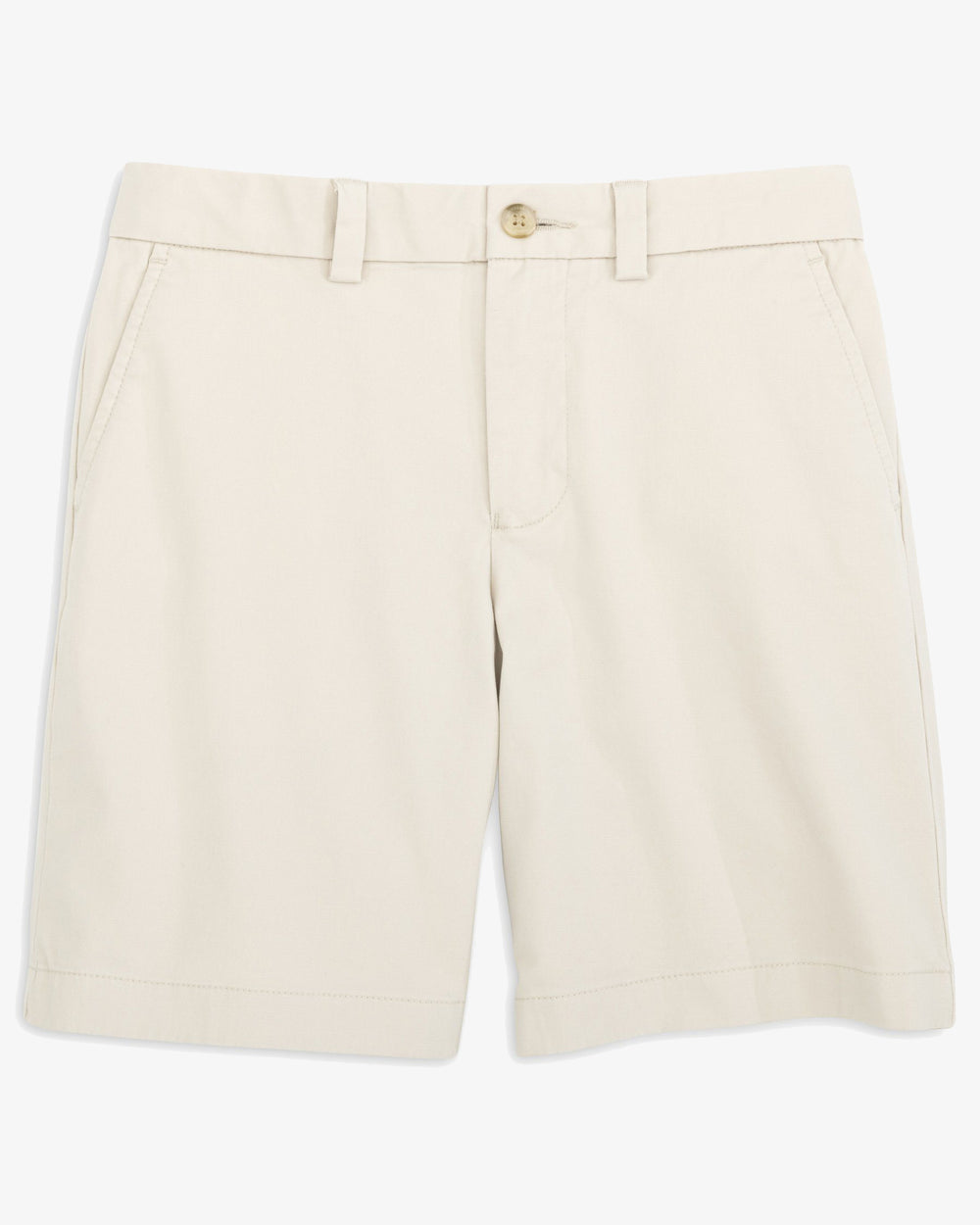 The front view of the Boys Channel Marker Short by Southern Tide - Light Khaki