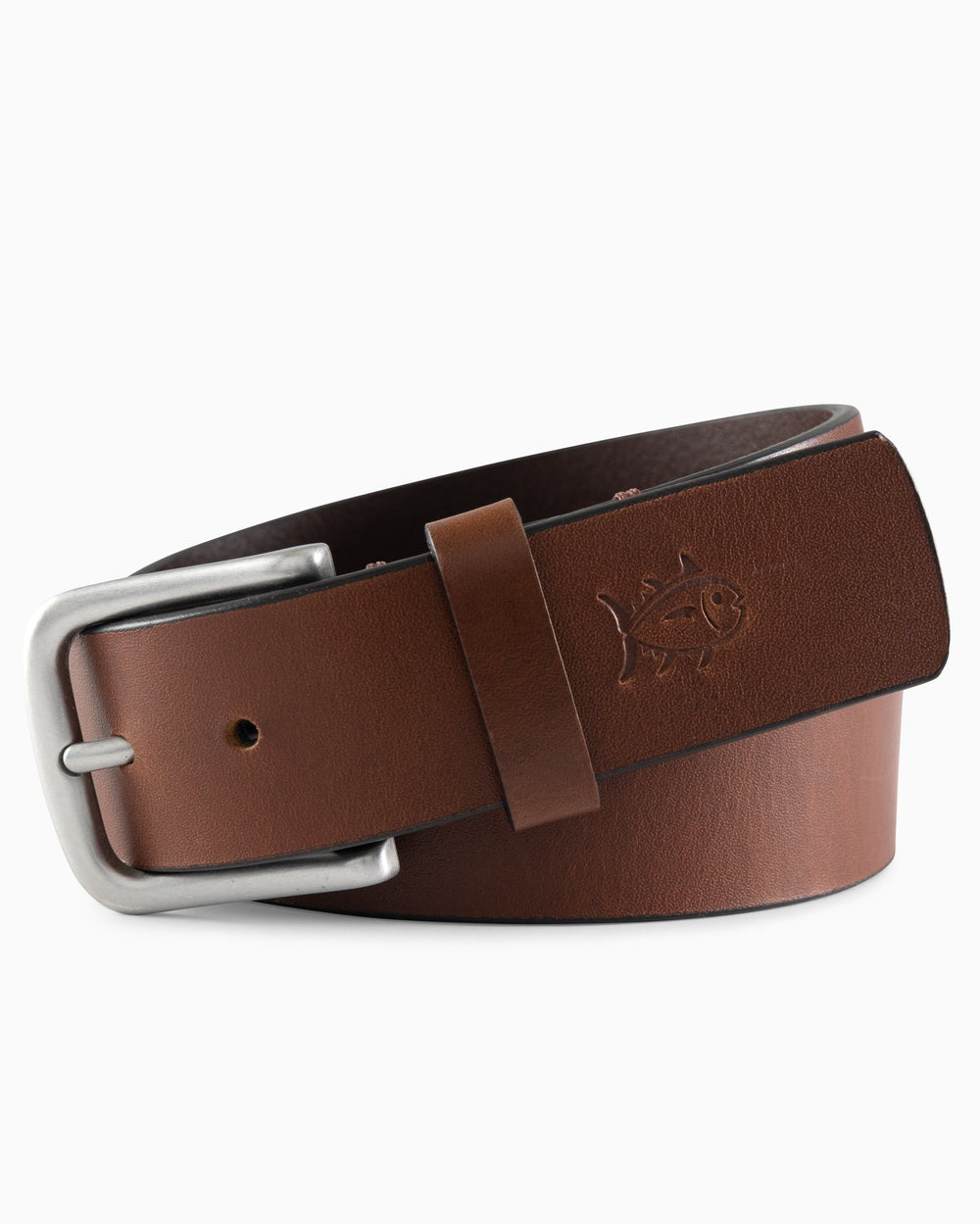 Leather Belt - Light brown - Men