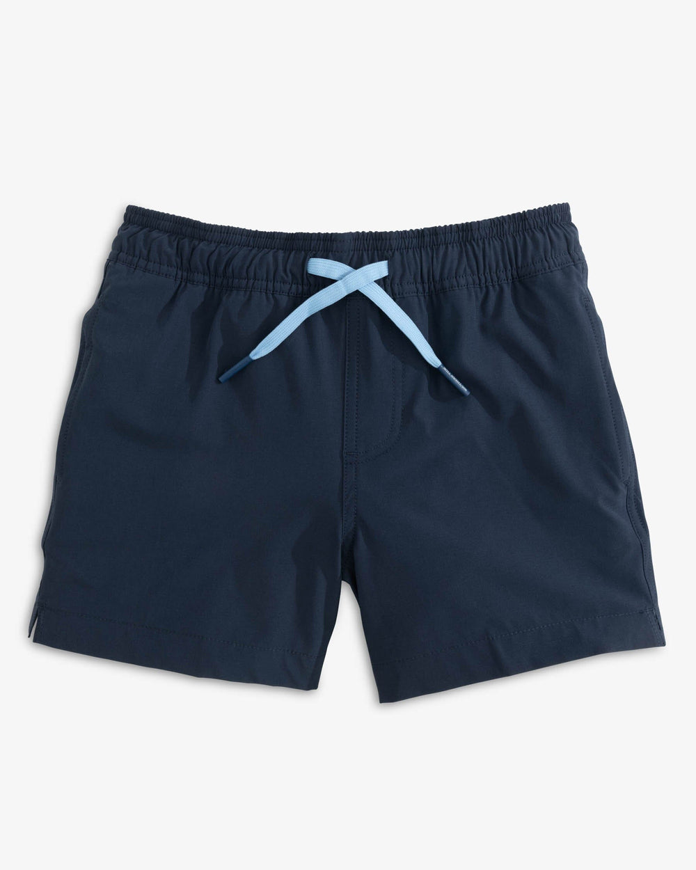 The front view of the Southern Tide Boys Solid Swim Truck 2 0 by Southern Tide - True Navy