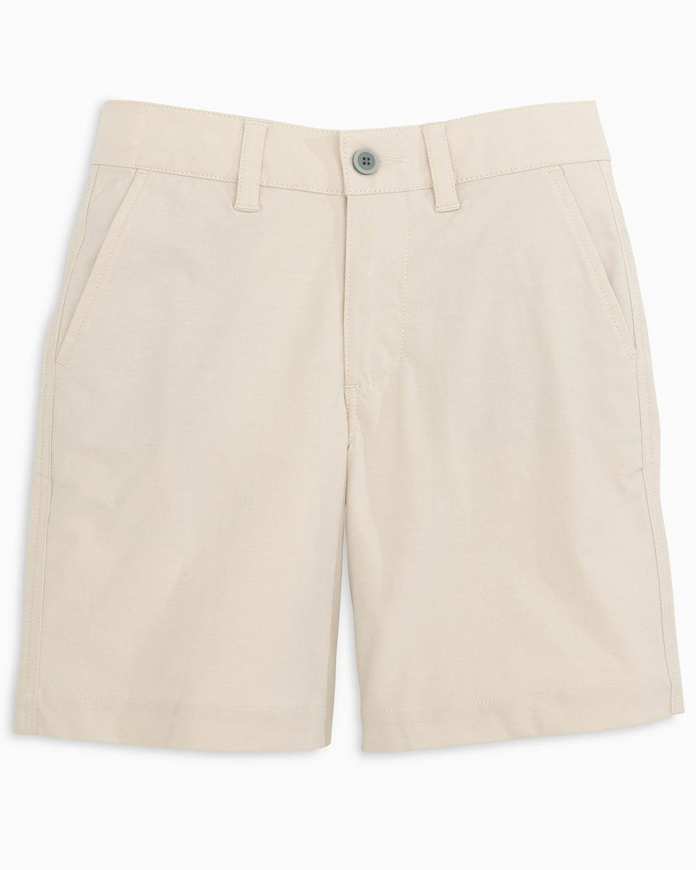 The front view of the Kid's T3 Gulf Short by Southern Tide - Stone