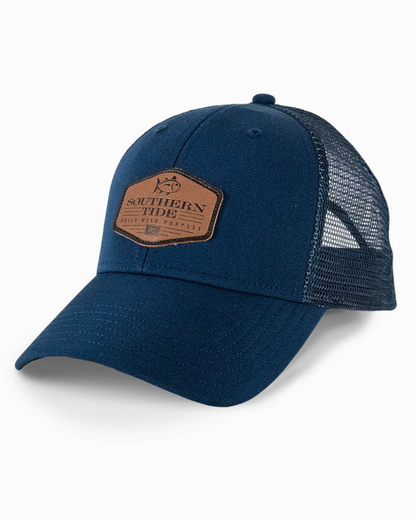 The front view of the Southern Tide Classic Stripe Trucker by Southern Tide - Navy