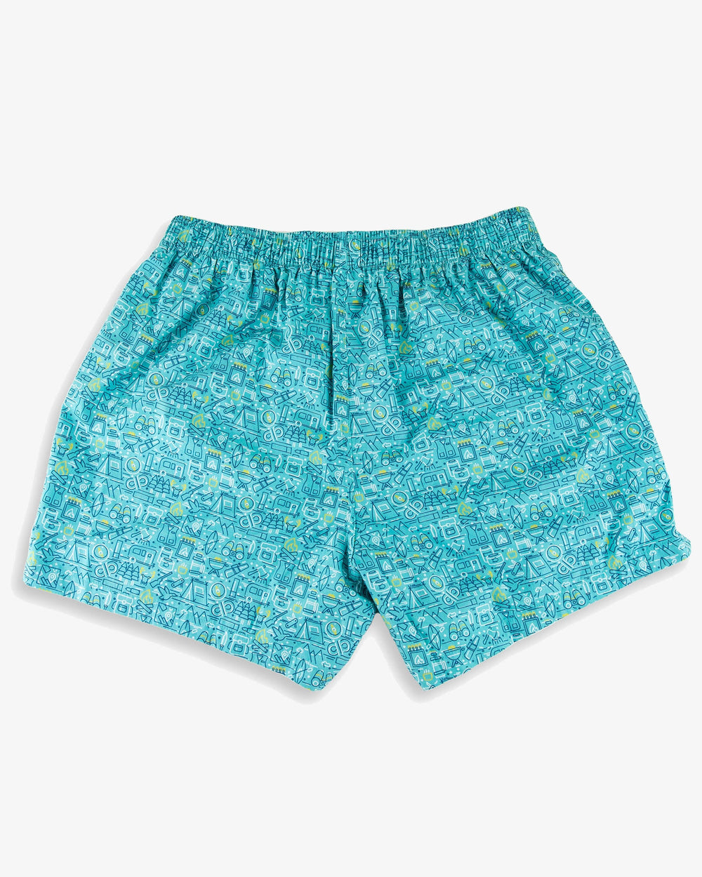 The back view of the Camping Is In-Tents Boxer by Southern Tide - Agate Green