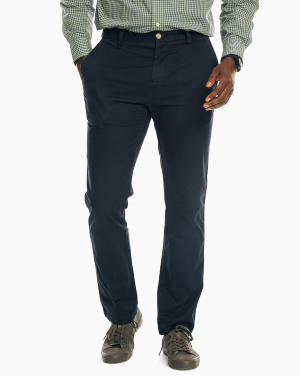 The front view of the Men's Navy The New Channel Marker Chino Pant by Southern Tide - True Navy