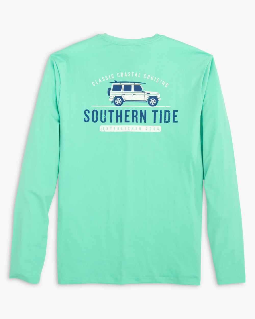 The back view of the Southern Tide Classic Cruising Long Sleeve Performance T-Shirt by Southern Tide - Mint