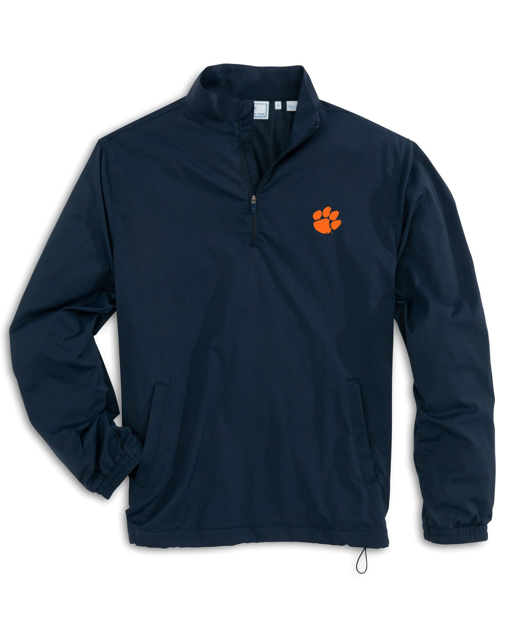 The front of the Men's Clemson Tigers Intercoastal Quarter Zip Pullover by Southern Tide - Dark Navy