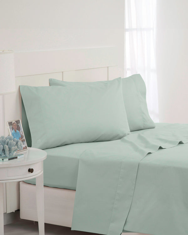 The Cotton Twill Sheet Set by Southern Tide - Seafoam Green