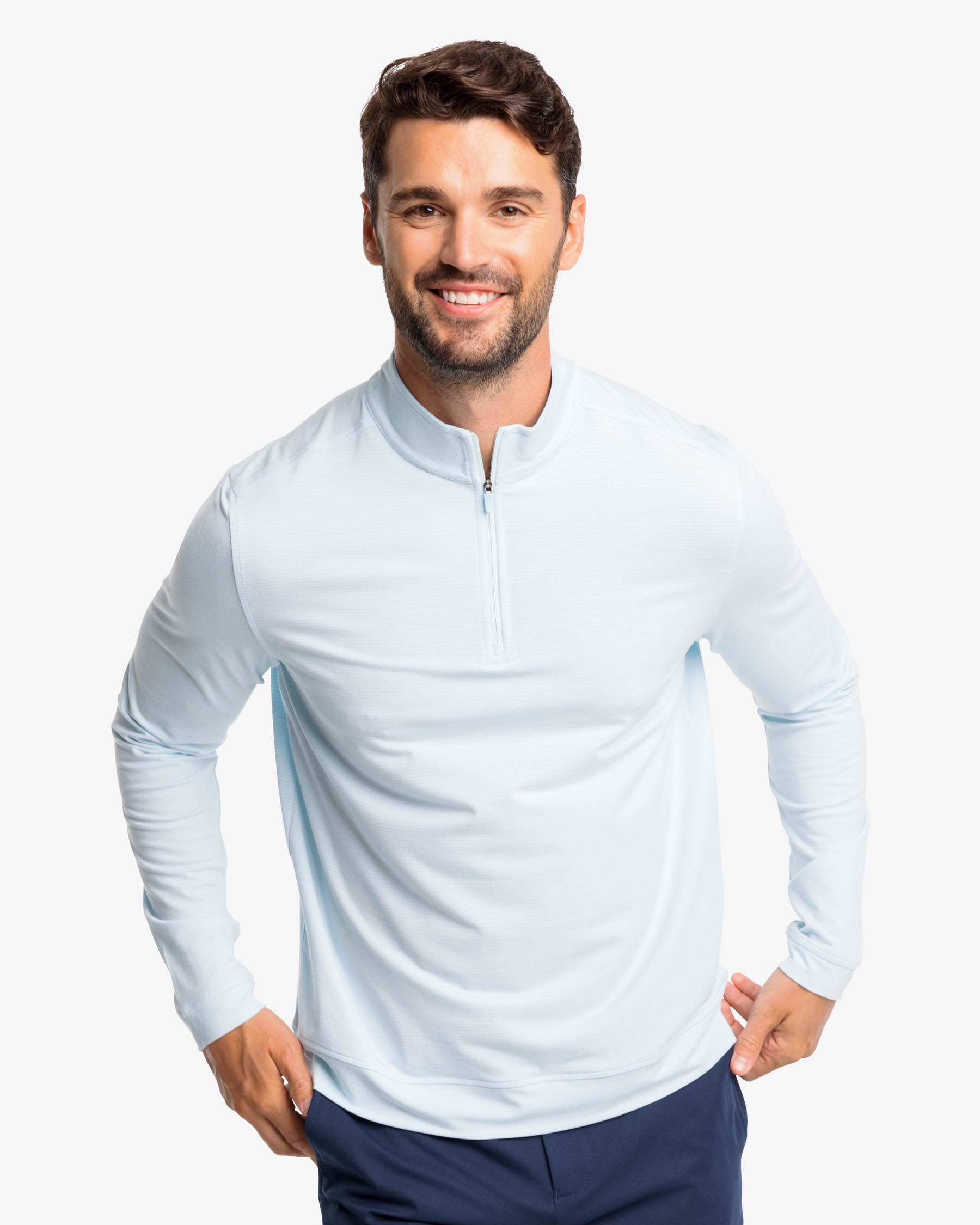 CRYSULLY Men's Lightweight Polyester Apparel Quarter Zip Pullover