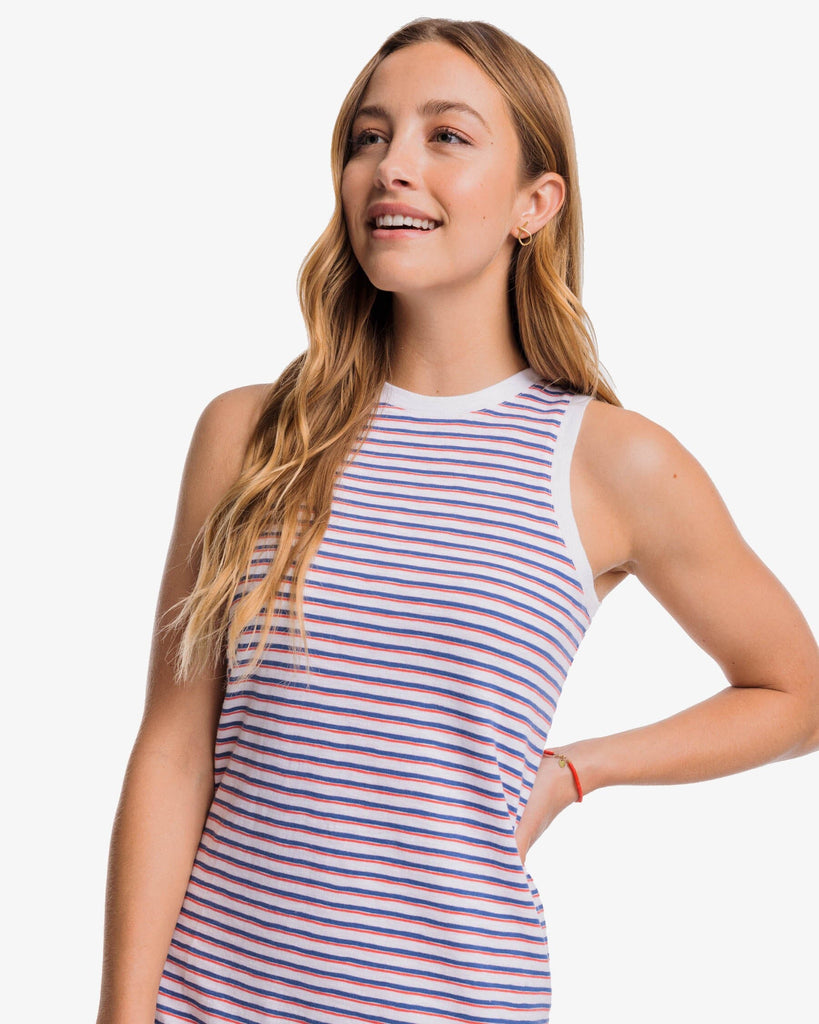 LOVE SUN TANK DRESS STRIPES