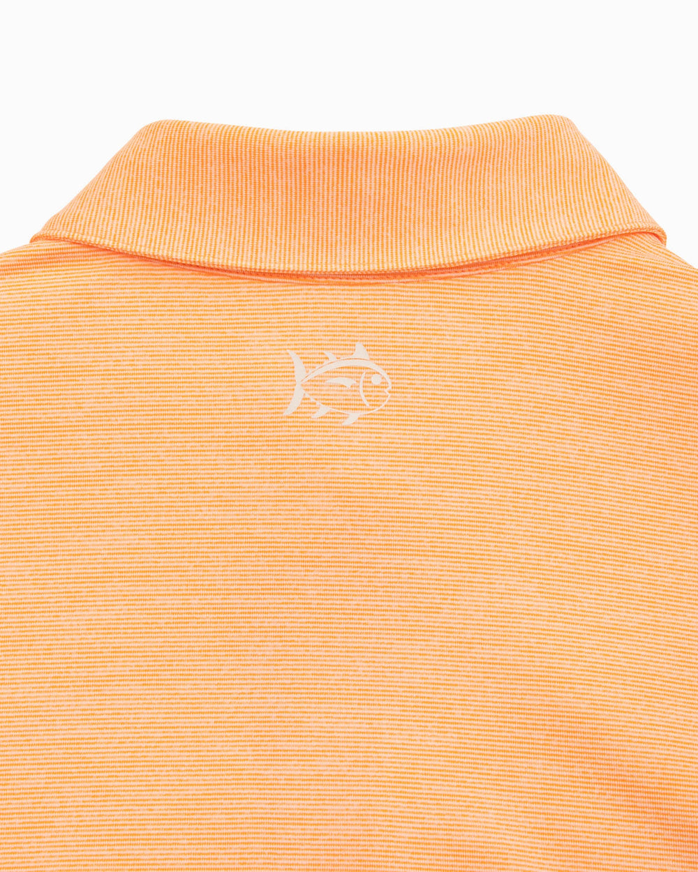 The yoke view of the Tennessee Vols Driver Spacedye Polo Shirt by Southern Tide - Rocky Top Orange