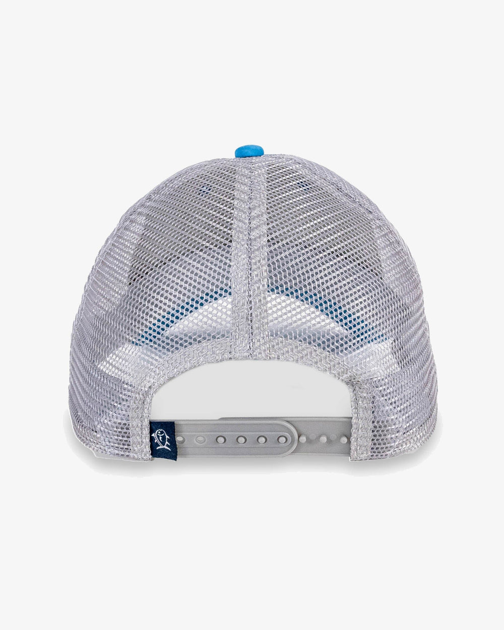 The back view of the Southern Tide Flyday Trucker Hat by Southern Tide - Blue