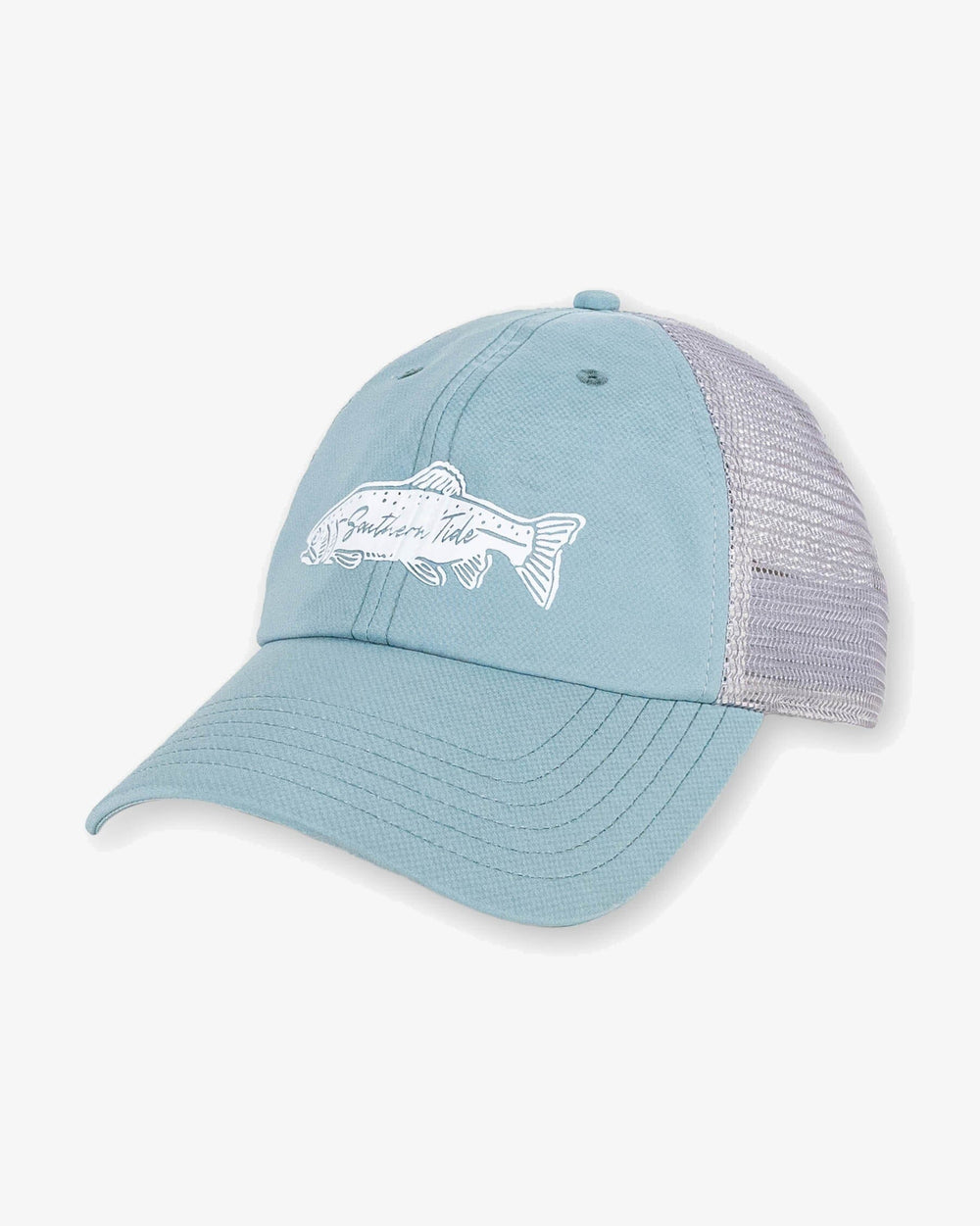 The front view of the Southern Tide Flyday Trucker Hat by Southern Tide - Green