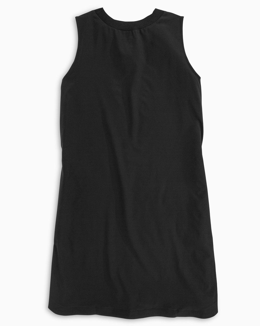 The back view of the Women's Black Gameday Dress by Southern Tide - Black