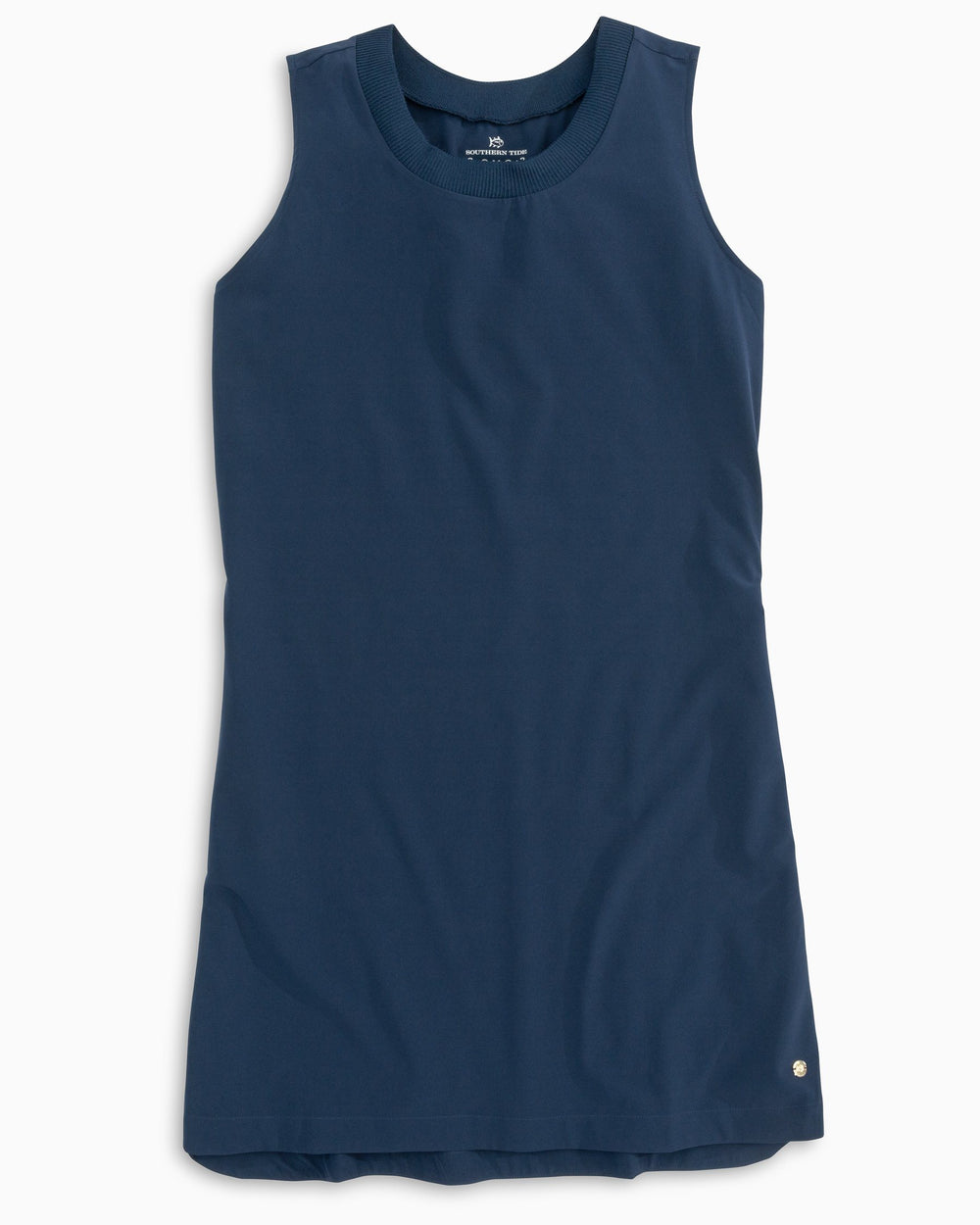 The flat view of the Women's Navy Gameday Dress by Southern Tide - Navy