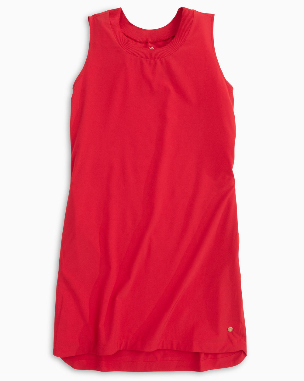 The flat view of the Women's Red Gameday Dress by Southern Tide - Varsity Red