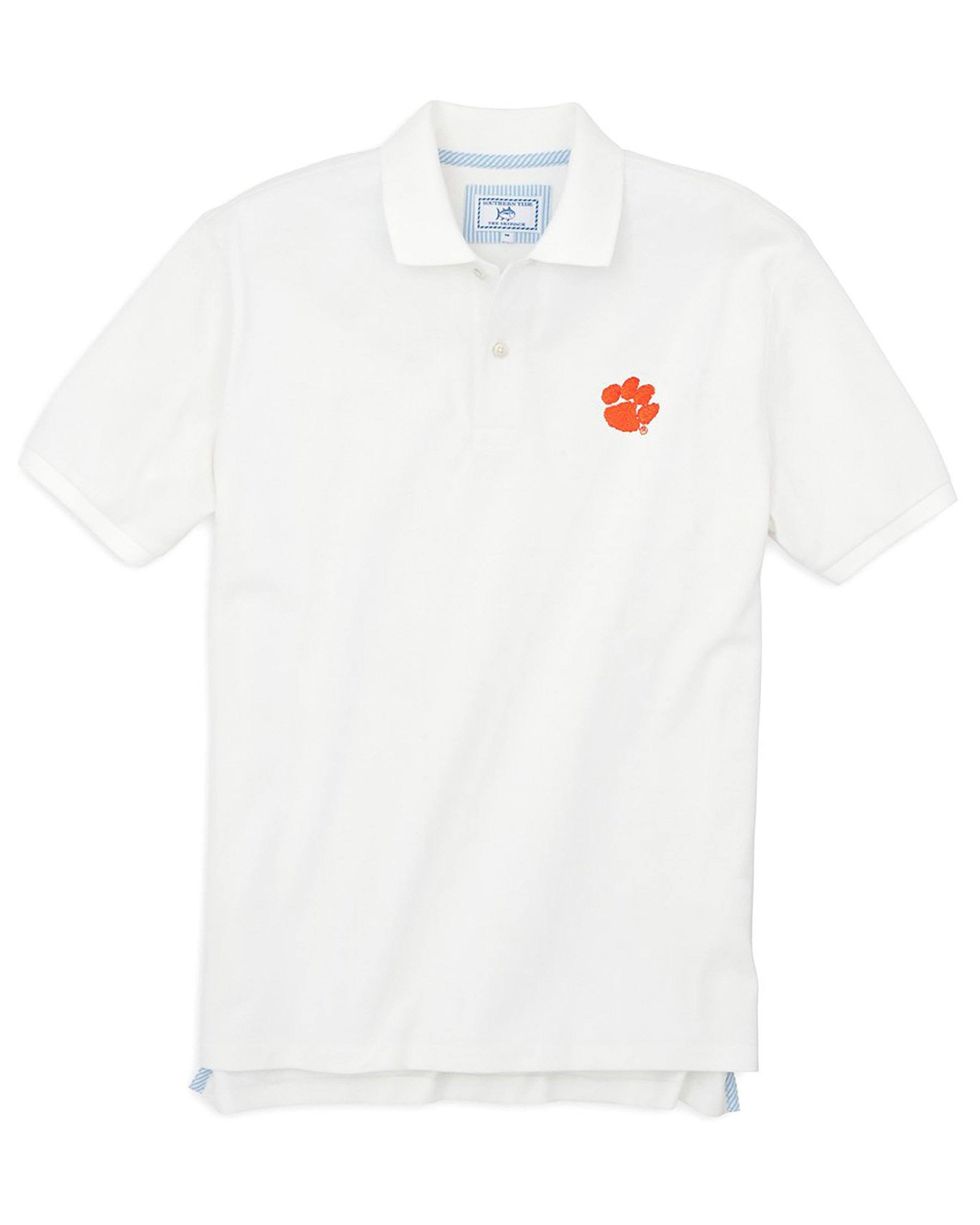 Divots Sportswear Clemson Tiger Paw Polo