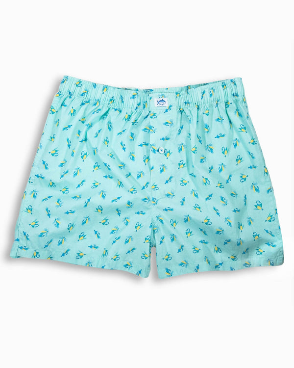 The front view of the Southern Tide Guy With Allure Boxer by Southern Tide - Baltic Teal