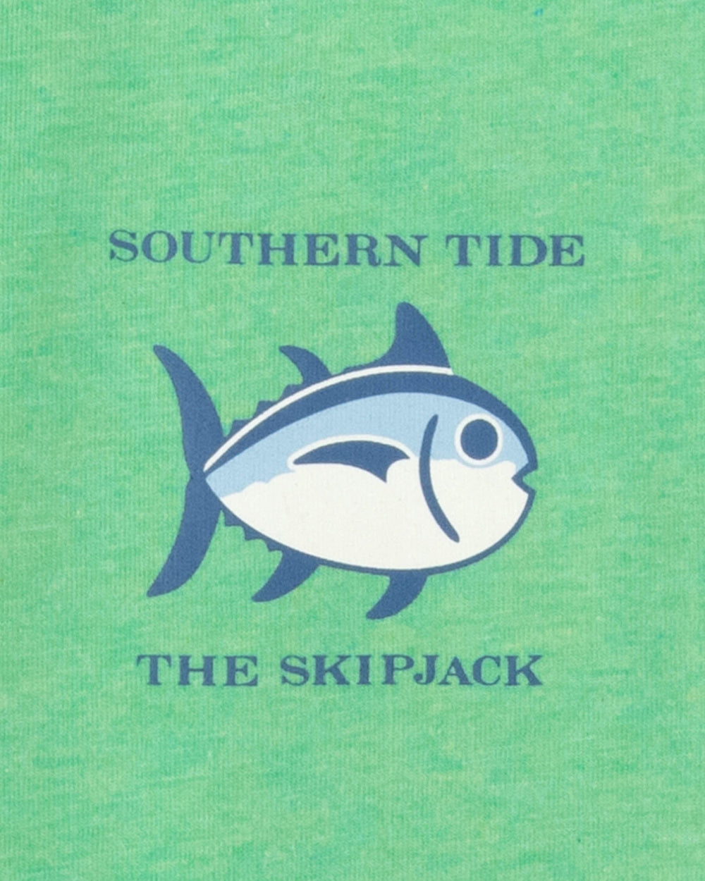 The detail view of the Southern Tide Heather Original Skipjack T-Shirt 2 by Southern Tide - Heather Mint