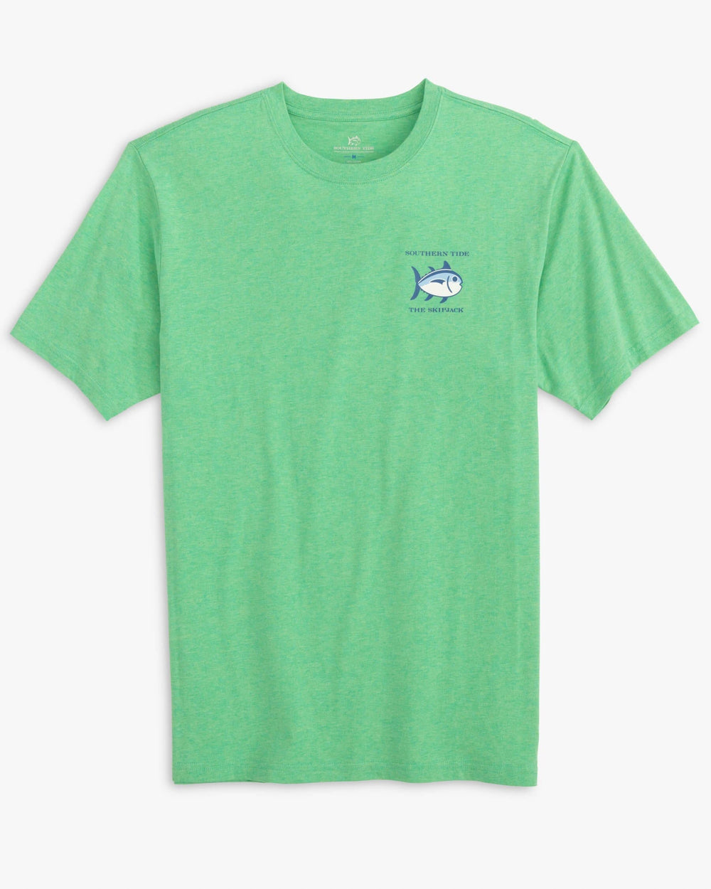 The front view of the Southern Tide Heather Original Skipjack T-Shirt 2 by Southern Tide - Heather Mint