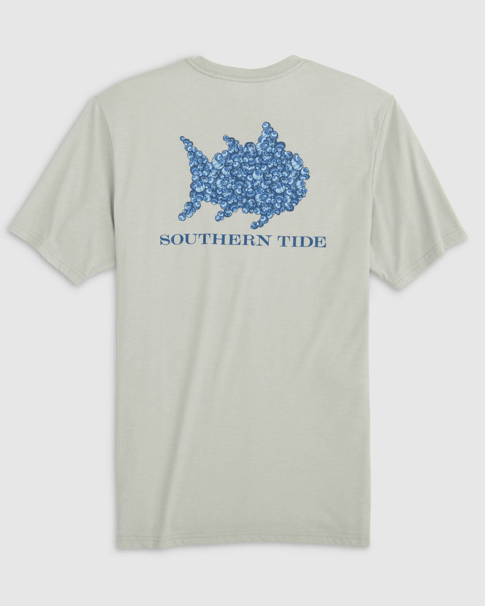 The back view of the Southern Tide Heather Skipack Shell Fill T-Shirt by Southern Tide - Heather Slate Grey