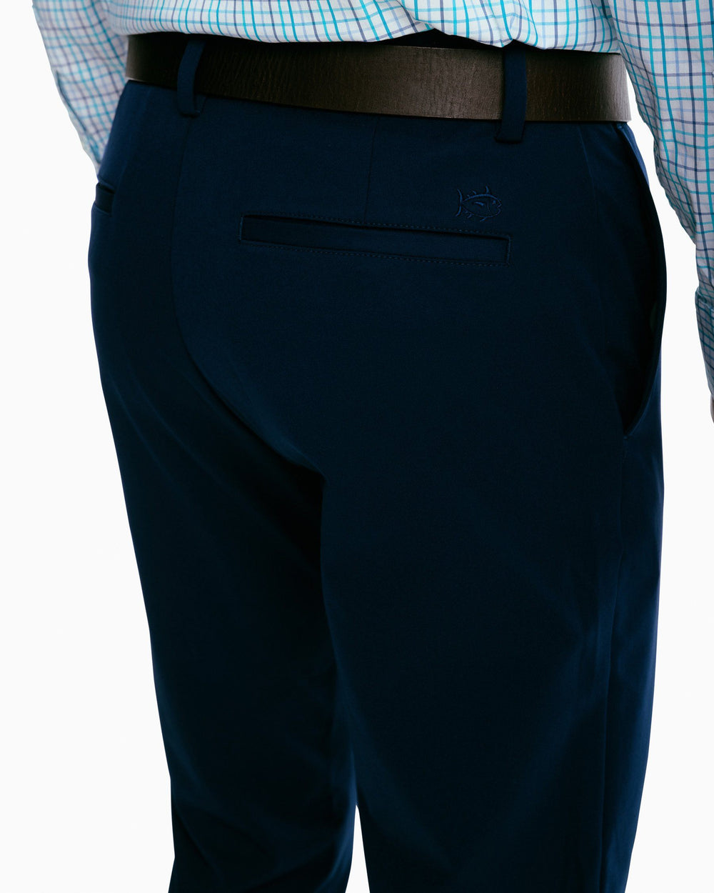 The pocket view of the Men's Jack Performance Pant by Southern Tide - True Navy