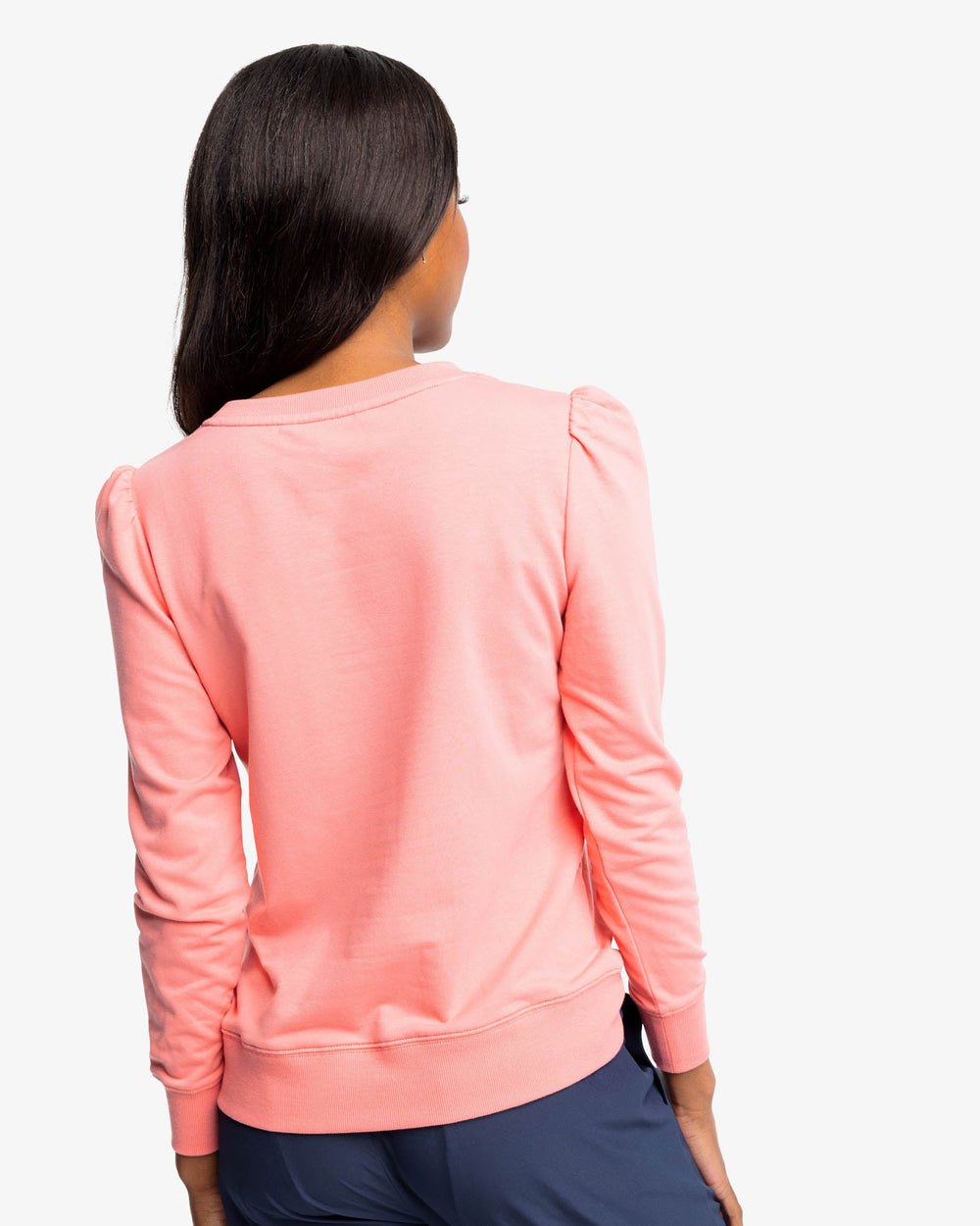 The back view of the Jayne Terry Sweatshirt by Southern Tide - Rouge Red