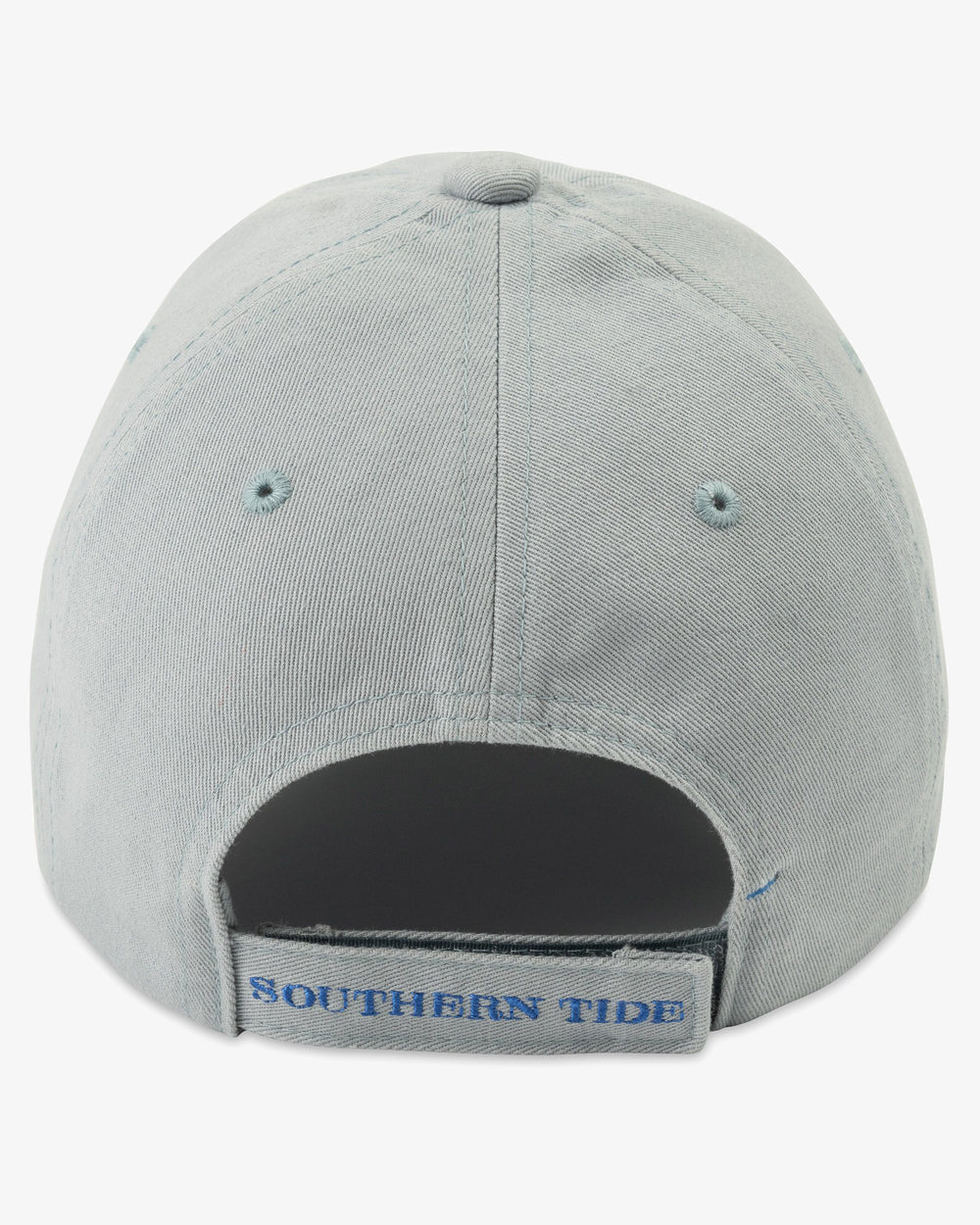 The back view of the Kid's Mini Skipjack Hat by Southern Tide - Steel Grey