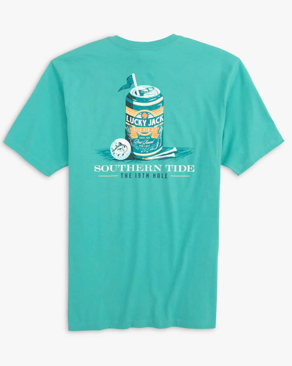 The back view of the Southern Tide Lucky Jacks 19th Hole T-Shirt by Southern Tide - Tidal Wave