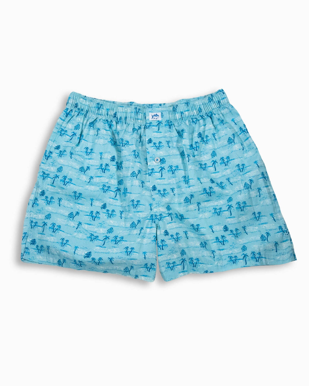 The front view of the Southern Tide Nice to Sea You Boxer by Southern Tide - Rain Water