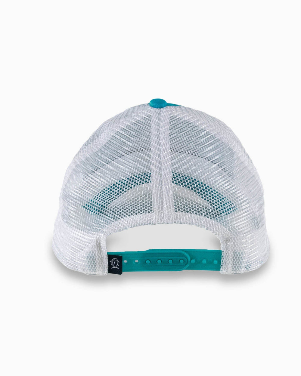 The back view of the Southern Tide Paddlin out Patch Trucker by Southern Tide - Turquoise