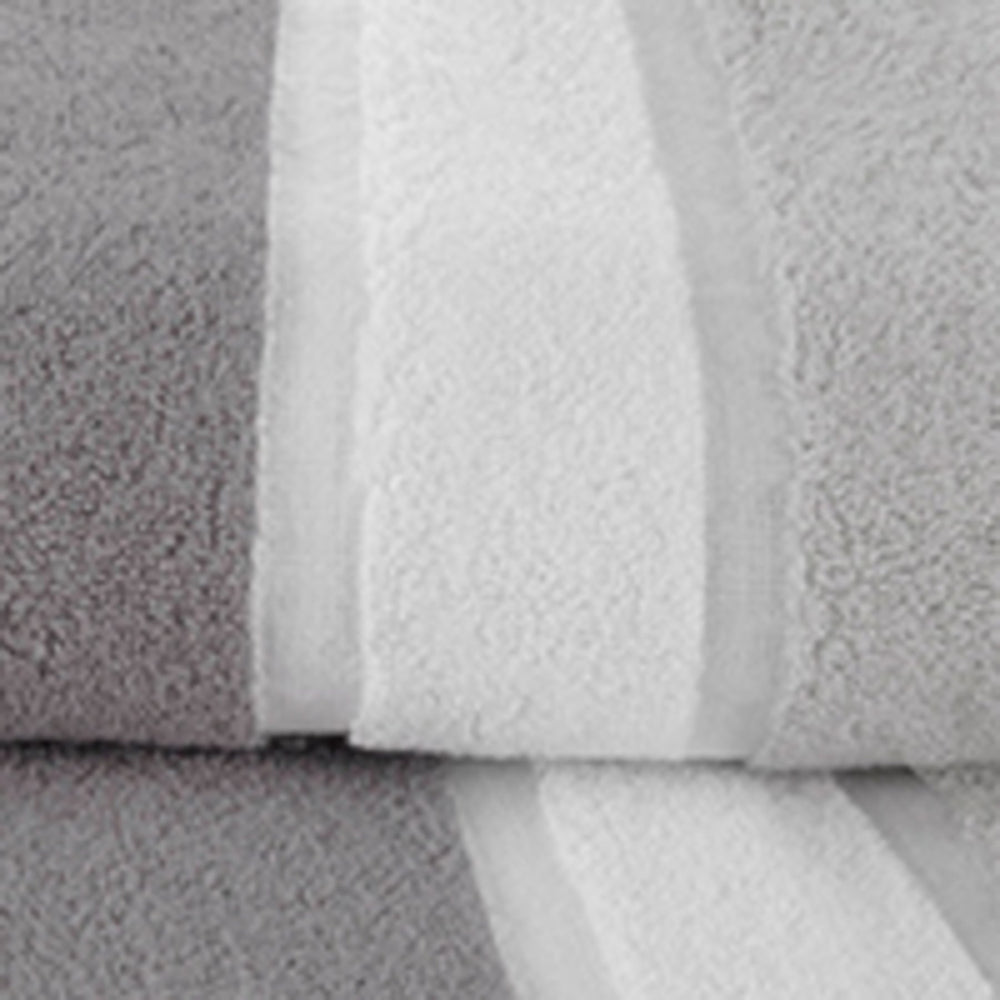 Performance Stripe Grey Bath Towel H_Towel WPH - Grey