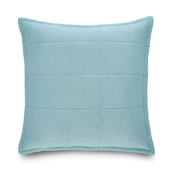 The front of the Pine Key Coastal European Sham by Southern Tide - Teal