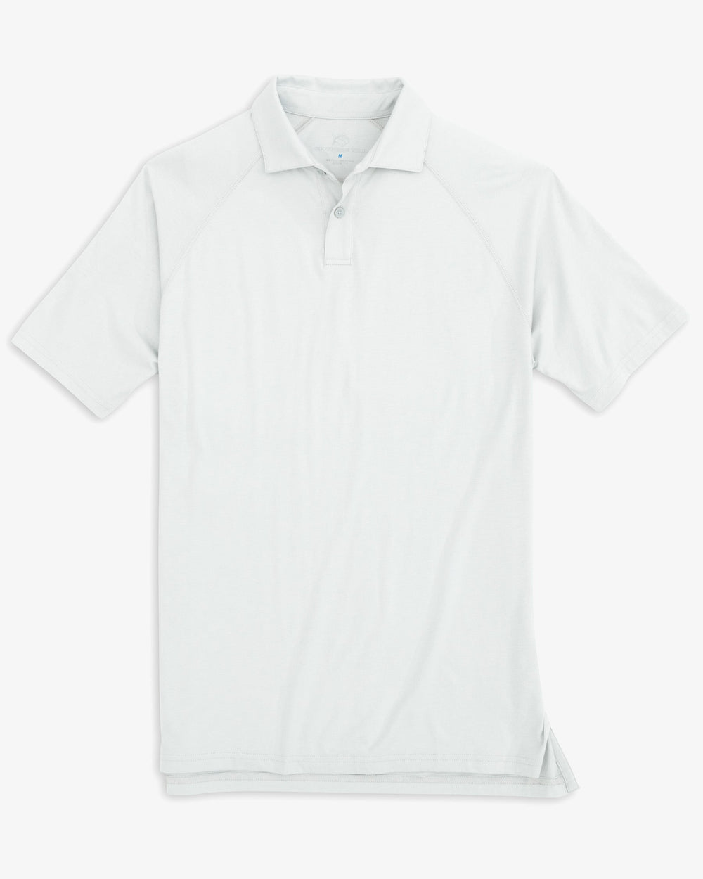 The front view of the Men's Racquet Performance Polo Shirt by Southern Tide - Classic White