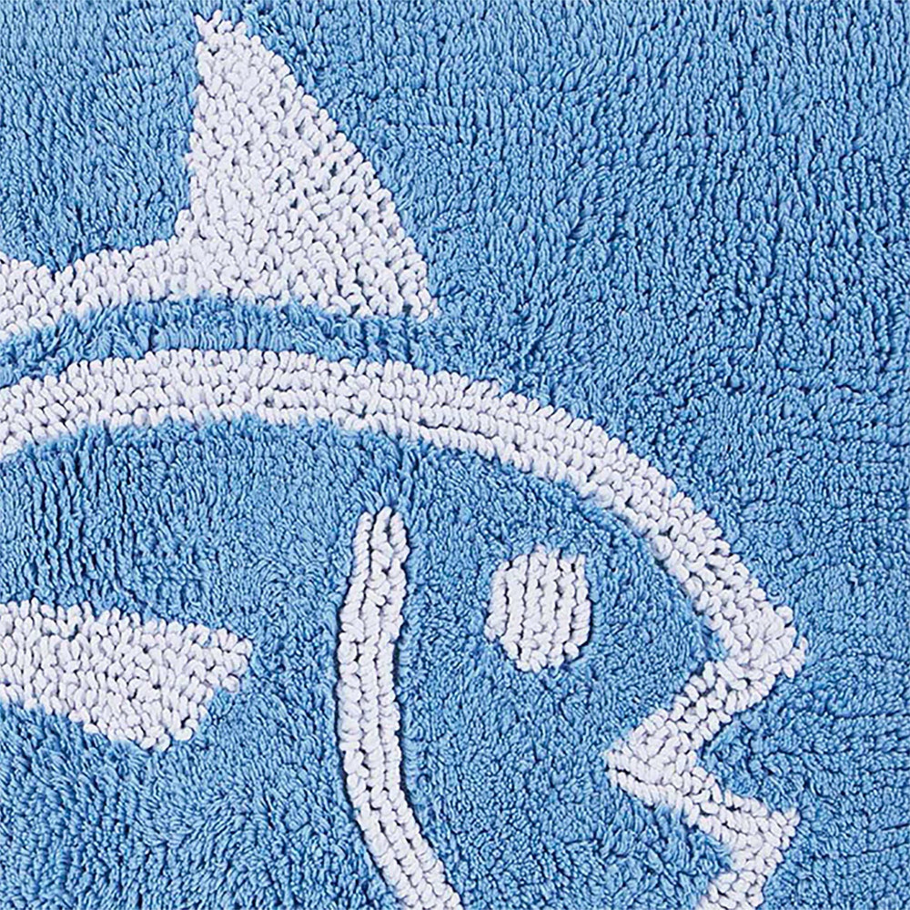 The detail view of the Reversible Skipjack Bath Rug by Southern Tide - Little Boy Blue
