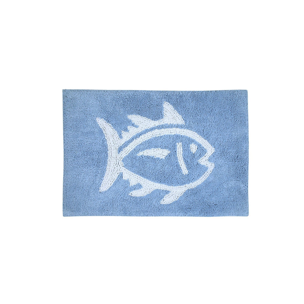 The front view of the Reversible Skipjack Bath Rug by Southern Tide - Little Boy Blue